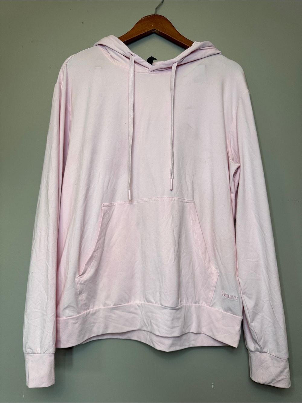 Comfrt super soft lightweight hoodie pale pink size medium-